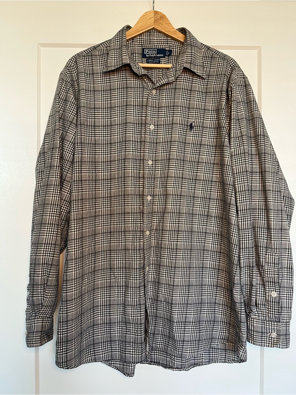 Vintage Polo Ralph Lauren Plaid Button Down Men’s L 90s Cotton Grunge Preppy